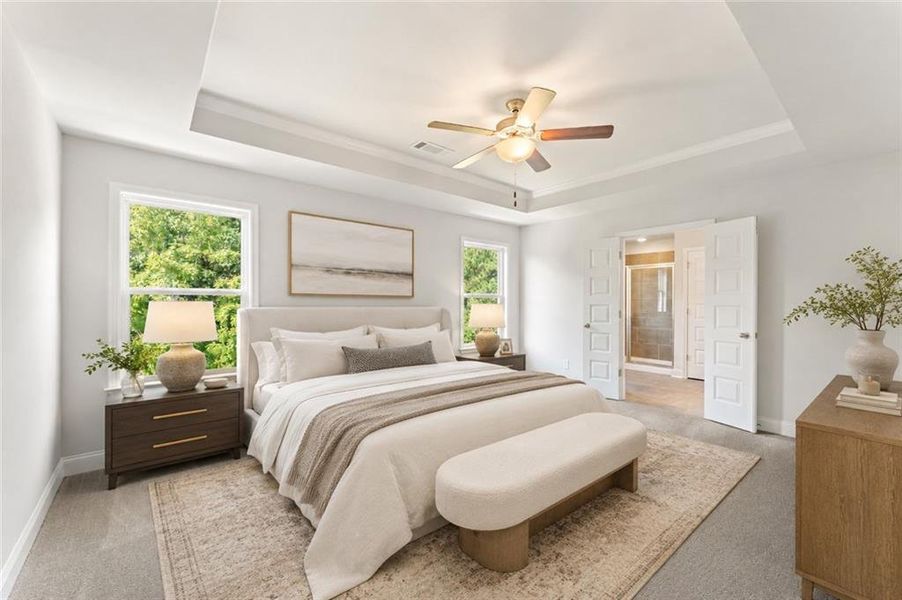 Furnished interior view inside a new home in Clark Farms, Flowery Branch (Image 4).