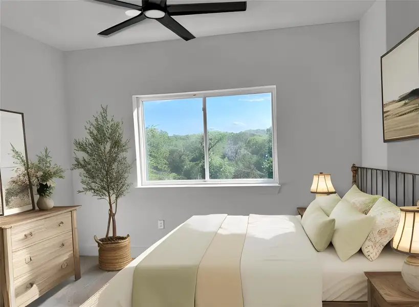 Bedroom 4 upstairs with a walk in closet - virtually staged Bedroom 4 upstairs with a walk in closet - virtually staged