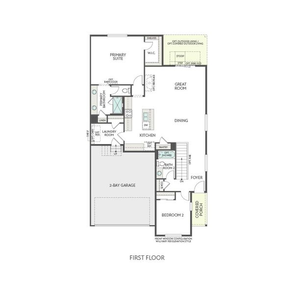 2D floor plan layout of this home in Westside Crossing Paired Homes, Berthoud, CO (Image 3). 2D floor plan layout of this home in Westside Crossing Paired Homes, Berthoud, CO (Image 3).
