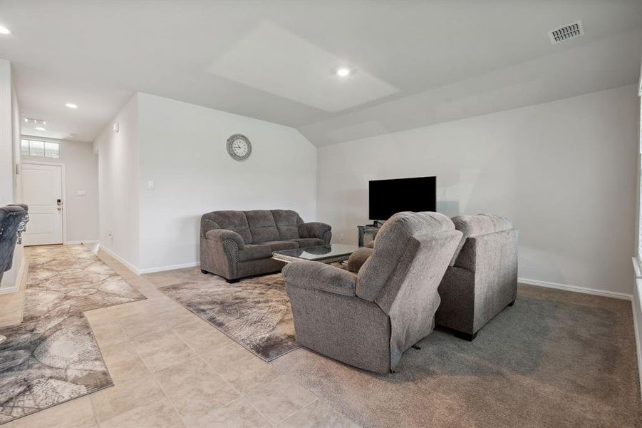 Furnished interior view inside a new home in Cambridge Brook, Denton (Image 6). Furnished interior view inside a new home in Cambridge Brook, Denton (Image 6).