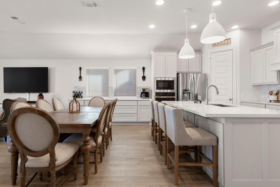 Furnished interior view inside a new home in The Colony, Bastrop (Image 8).