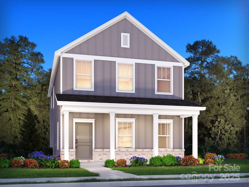 Front exterior of a new home in Nolen Farm, Gastonia, NC, highlighting curb appeal (Image 1). Front exterior of a new home in Nolen Farm, Gastonia, NC, highlighting curb appeal (Image 1).
