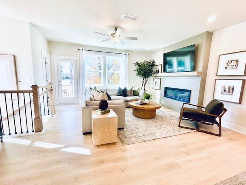 Furnished interior view inside a new home in Towne Village at Suwanee Dam, Sugar Hill (Image 15).