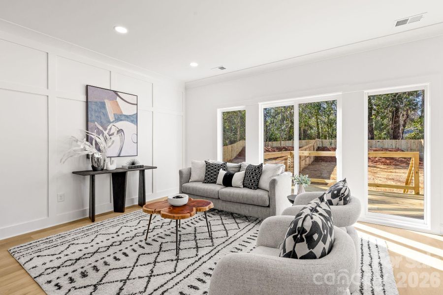 Furnished interior view inside a new home in , Charlotte (Image 10). Furnished interior view inside a new home in , Charlotte (Image 10).