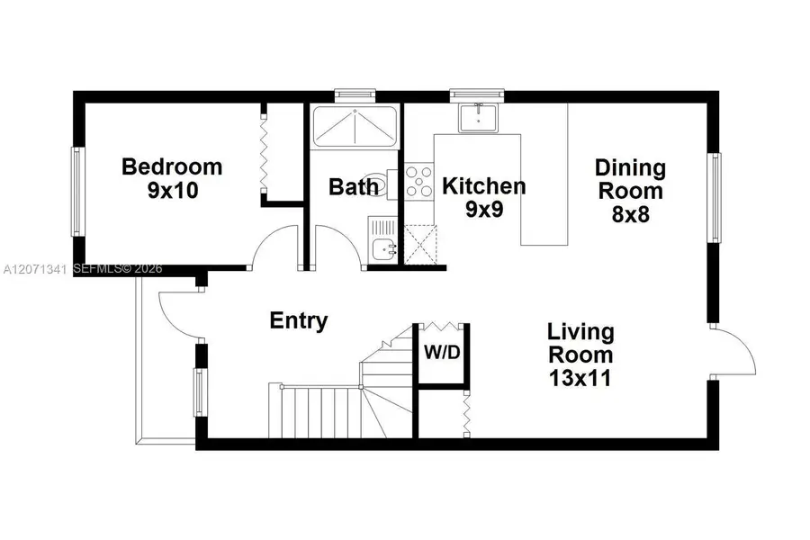 2D floor plan layout of this home in , Miami, FL (Image 3).