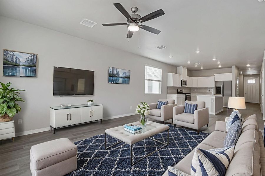 Representative furnished interior of a home built from the Texas Olive by View Homes in Emerald Estates, Horizon City (Image 27). Representative furnished interior of a home built from the Texas Olive by View Homes in Emerald Estates, Horizon City (Image 27).