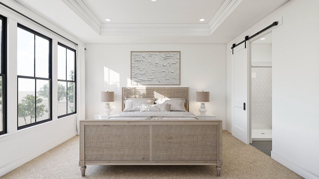 Representative furnished interior of a home built from the Seaview III - End Unit by K. Hovnanian® Homes in Prestige on 64th, Phoenix (Image 9).