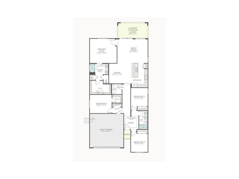 2D floor plan layout for the Catalina Plan 3510 by Tri Pointe Homes in Soleo, San Tan Valley, AZ (Image 4).