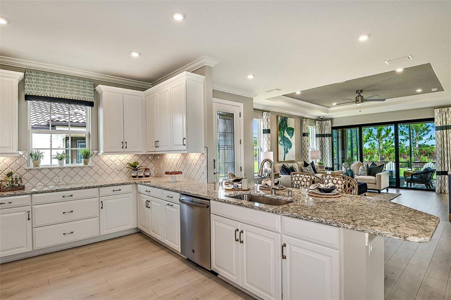 Furnished interior view inside a new home in Esplanade at Azario Lakewood Ranch, Bradenton (Image 17).