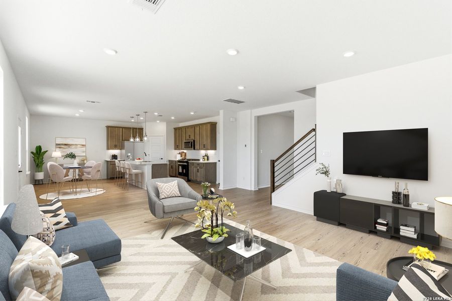 Furnished interior view inside a new home in Nopal Valley, San Antonio (Image 30).