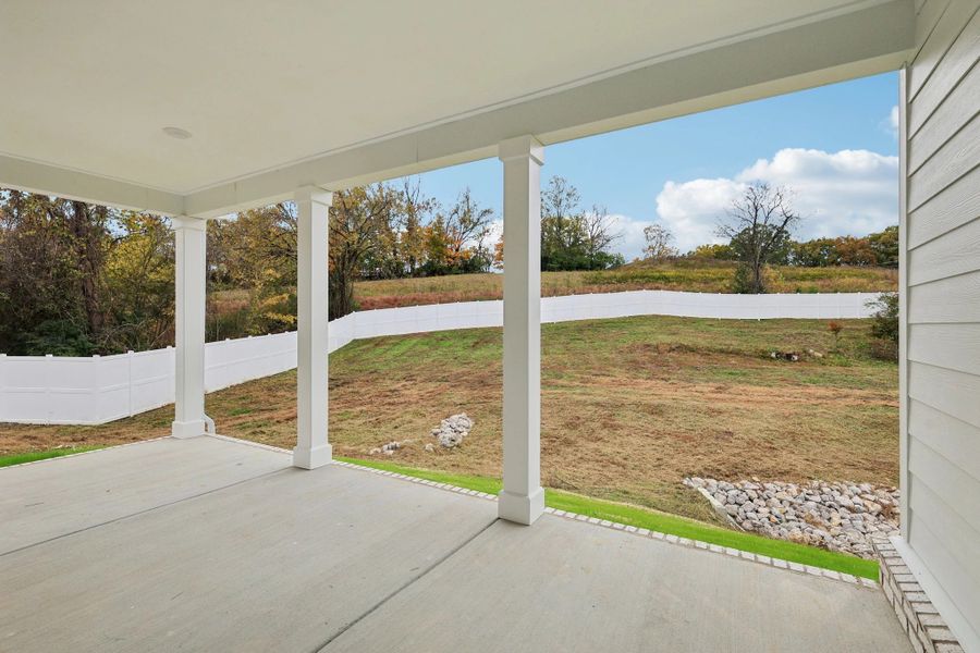 Exterior details and patio area of a home in Cedars at Cane Ridge | 55+ Community, Antioch (Image 23).