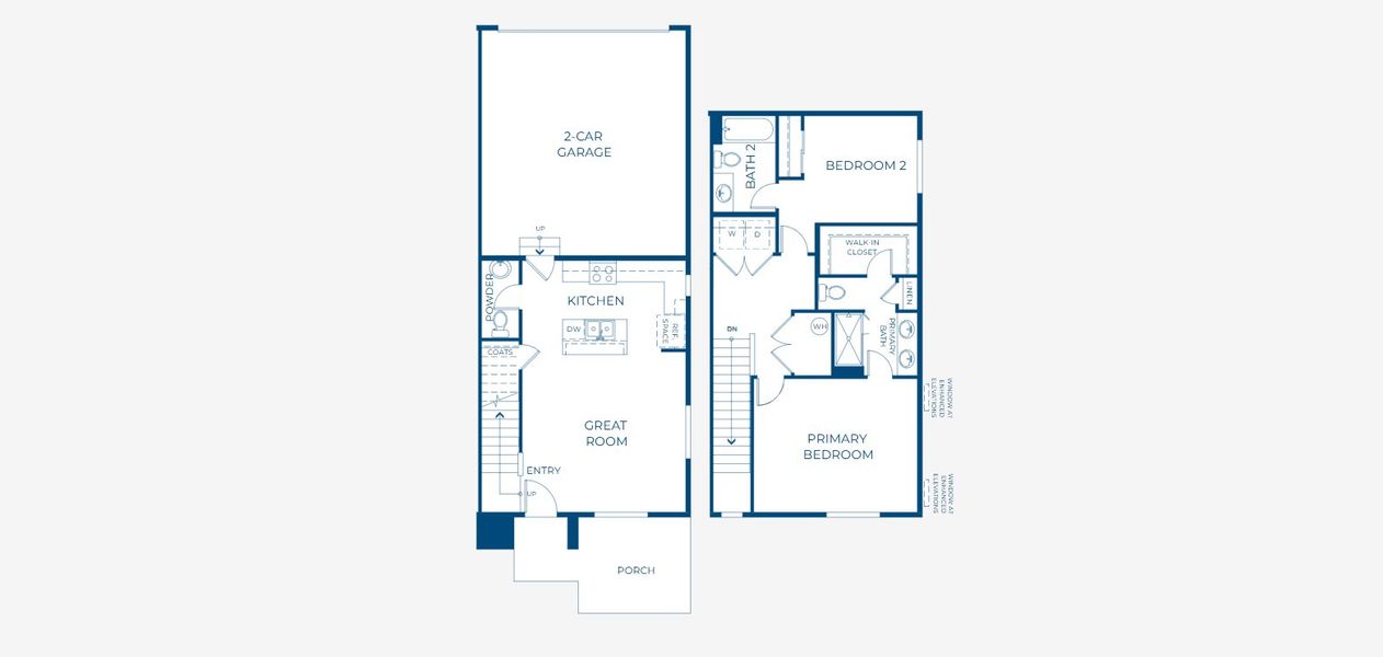 2D floor plan layout for the Congaree by Risewell Homes in Pintail Commons at Johnstown Village, Johnstown, CO (Image 4).