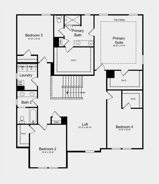 2D floor plan layout of this home in Falls Creek, Flowery Branch, GA (Image 3).