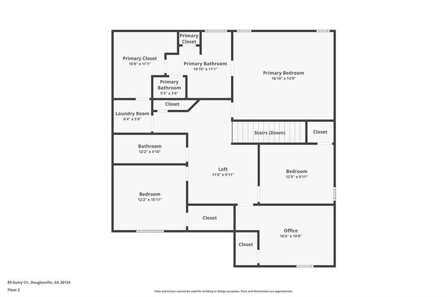 2D floor plan layout of this home in , Douglasville, GA (Image 5).