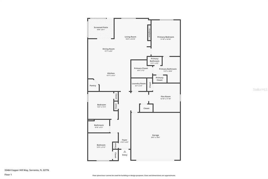 2D floor plan layout of this home in , Sorrento, FL (Image 5).