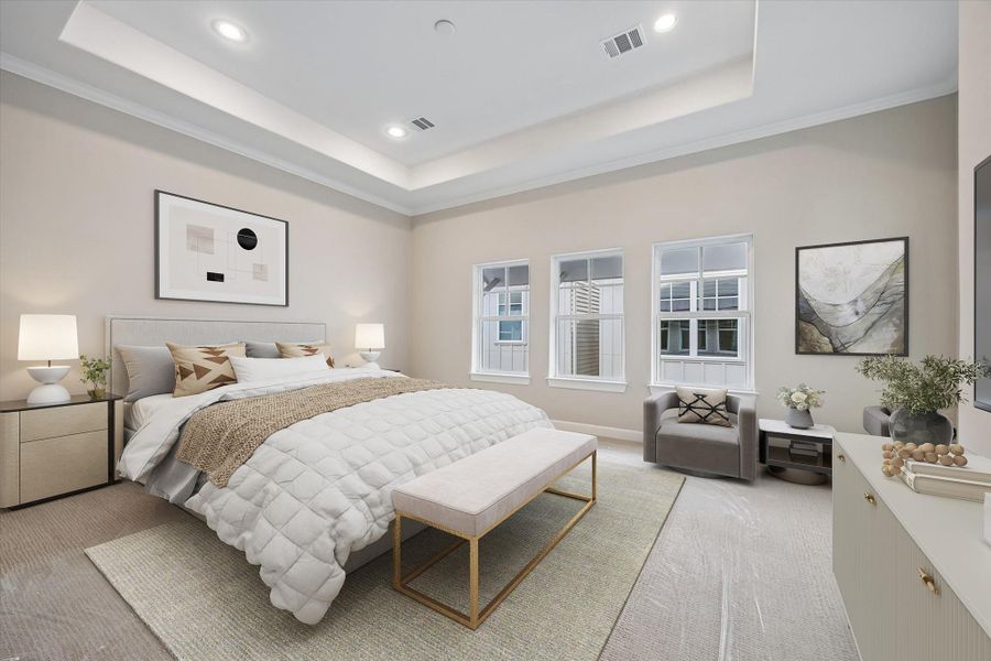 Furnished interior view inside a new home in , Houston (Image 7).