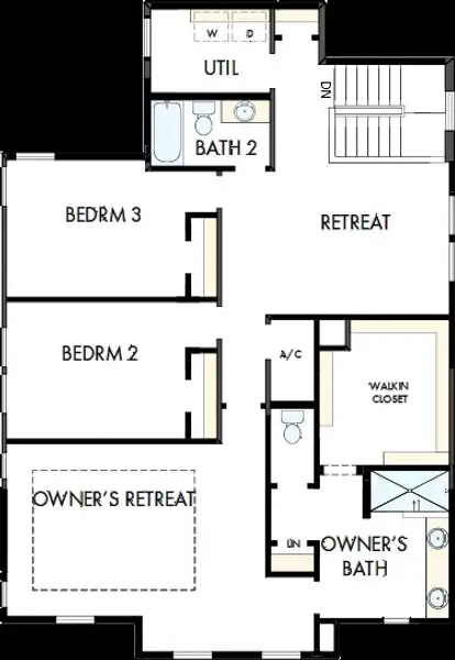 2D floor plan layout of this home in Reflections at Olympus – Legacy, Clermont, FL (Image 3).