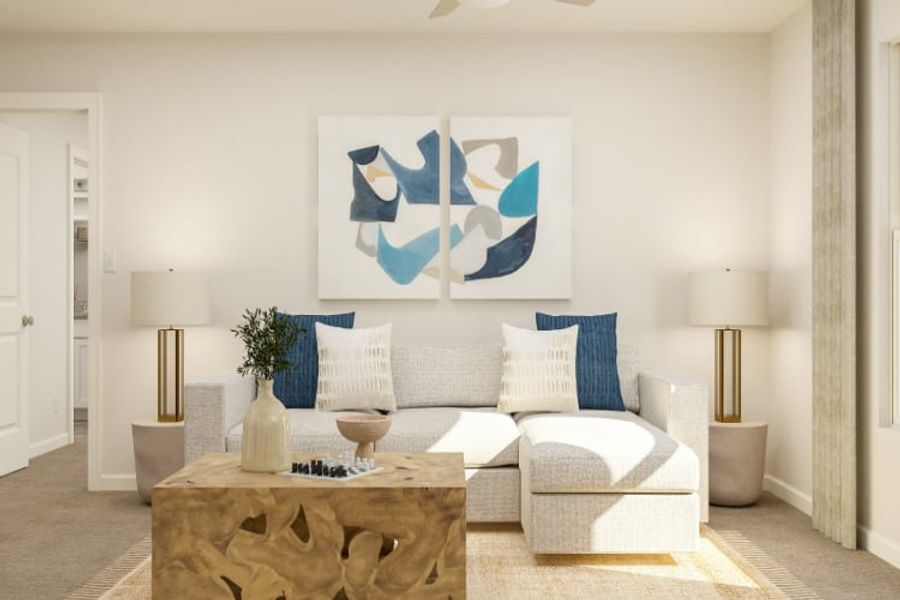 A living room with a couch and a coffee table. A living room with a couch and a coffee table.