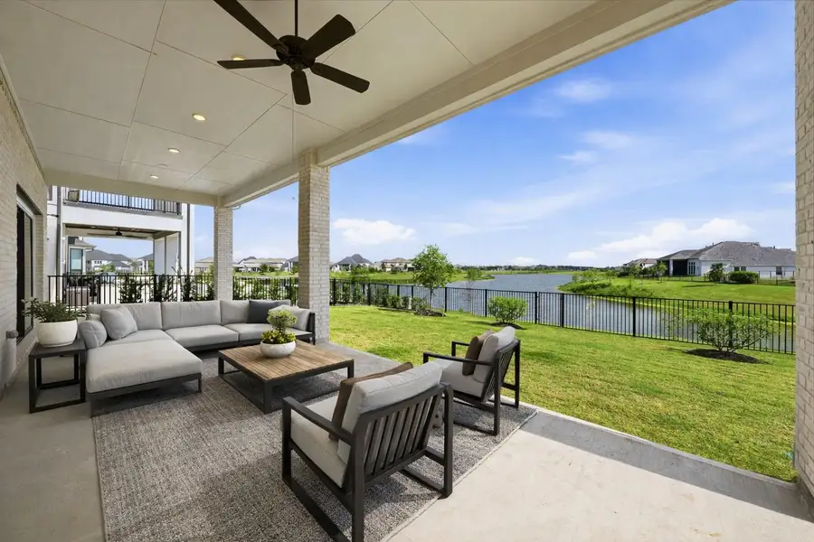 Exterior details and patio area of a home in , Cypress (Image 25).