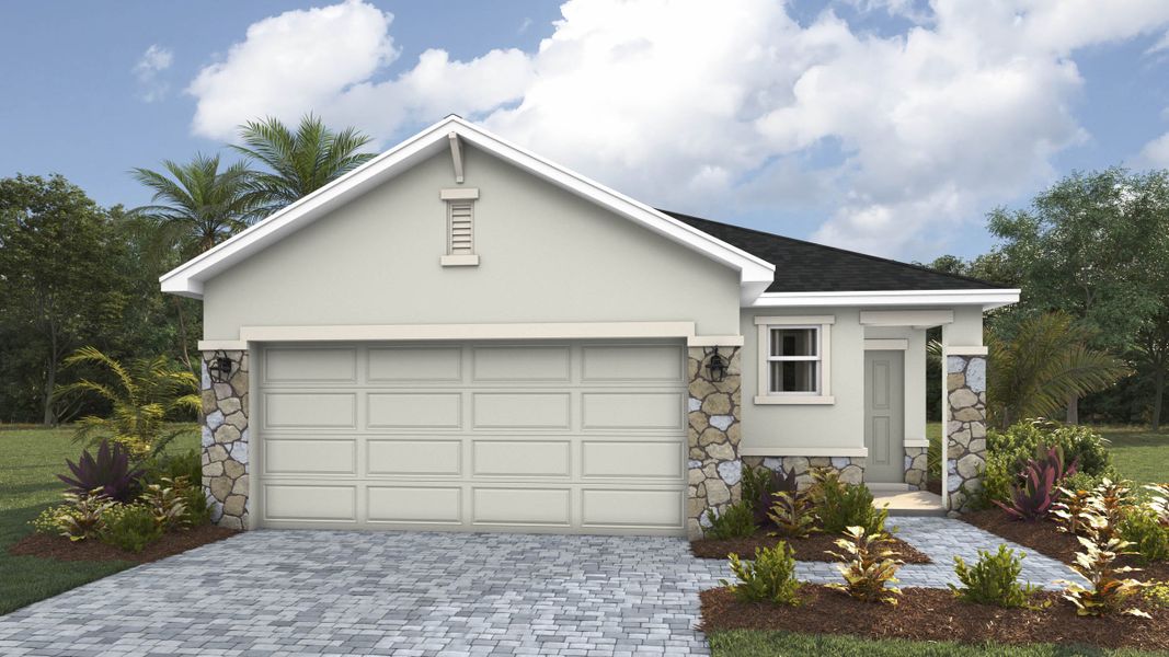 Representative exterior photo of a completed home built from the Allex by D.R. Horton in Legacy Preserve, Parrish, FL (Image 16).