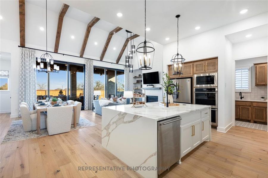 Furnished interior view inside a new home in Canyon Creek Estates, Sherman (Image 15).