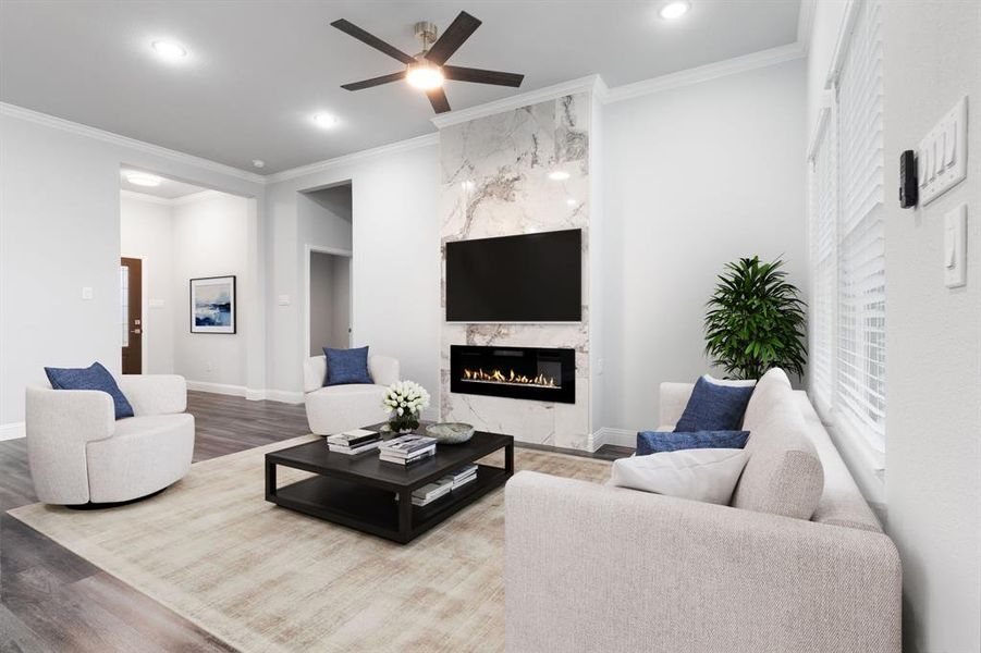 Furnished interior view inside a new home in , Greenville (Image 10).
