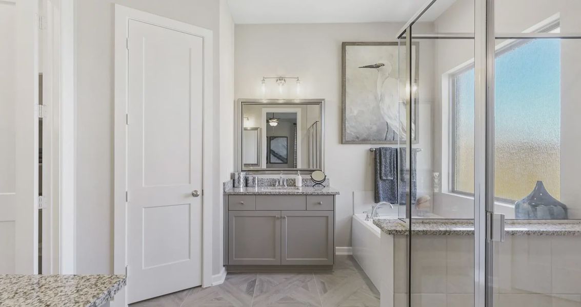 Representative furnished interior of a home built from the Medina by Chesmar Homes in Jordan Ranch 55's, Fulshear (Image 9).