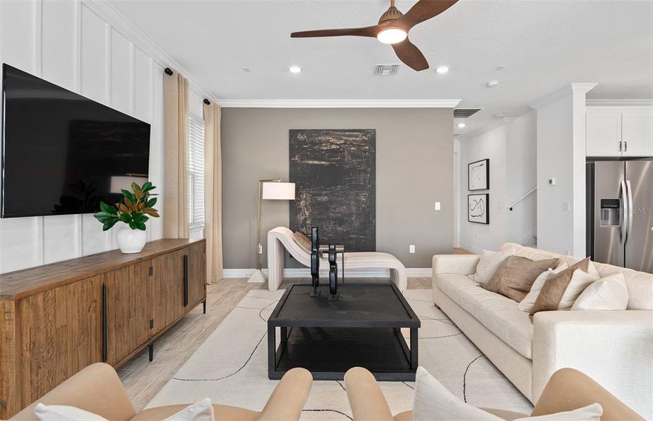 Model Home Design Only. Pictures and furnishings are for illustrative purposes only. Elevations, colors and options may vary. Furniture is for model home staging only.?