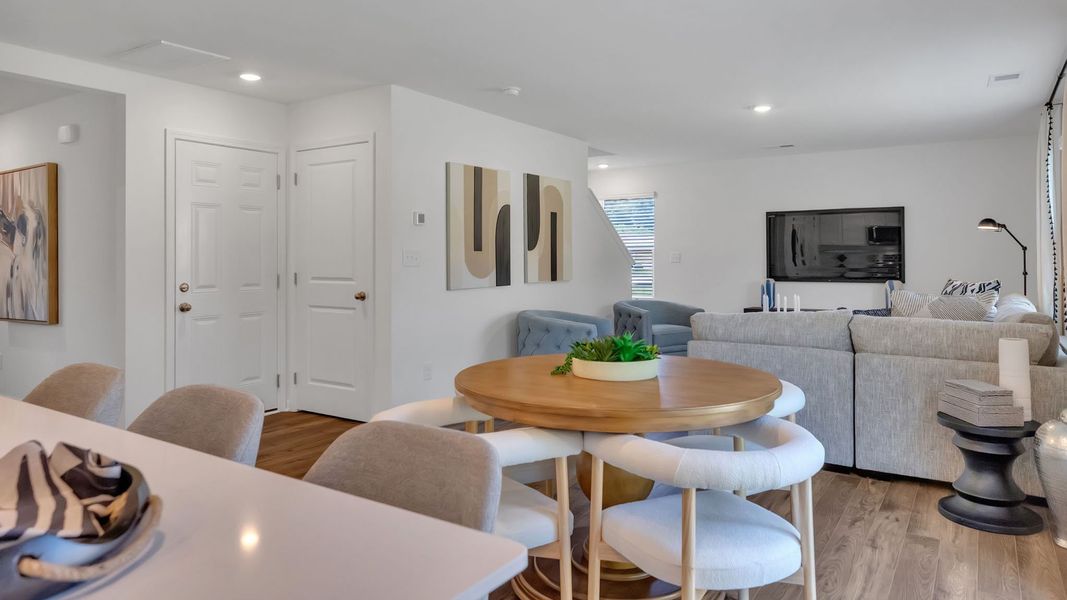 Furnished interior view inside a new home in The Hideaway at Fox Meadows, Bluff City (Image 6). Furnished interior view inside a new home in The Hideaway at Fox Meadows, Bluff City (Image 6).