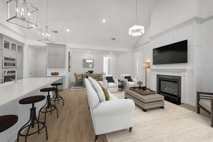 Furnished interior view inside a new home in Sterling Greene, Arlington (Image 28). Furnished interior view inside a new home in Sterling Greene, Arlington (Image 28).