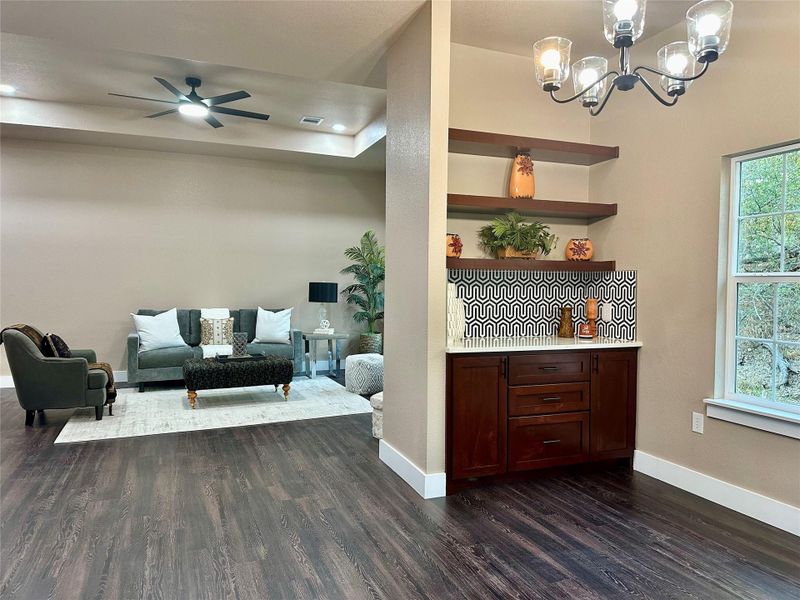 Furnished interior view inside a new home in , Bastrop (Image 15). Furnished interior view inside a new home in , Bastrop (Image 15).