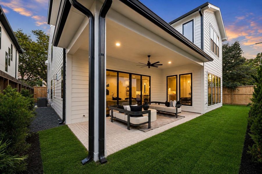 Exterior details and patio area of a home in , Houston (Image 3).
