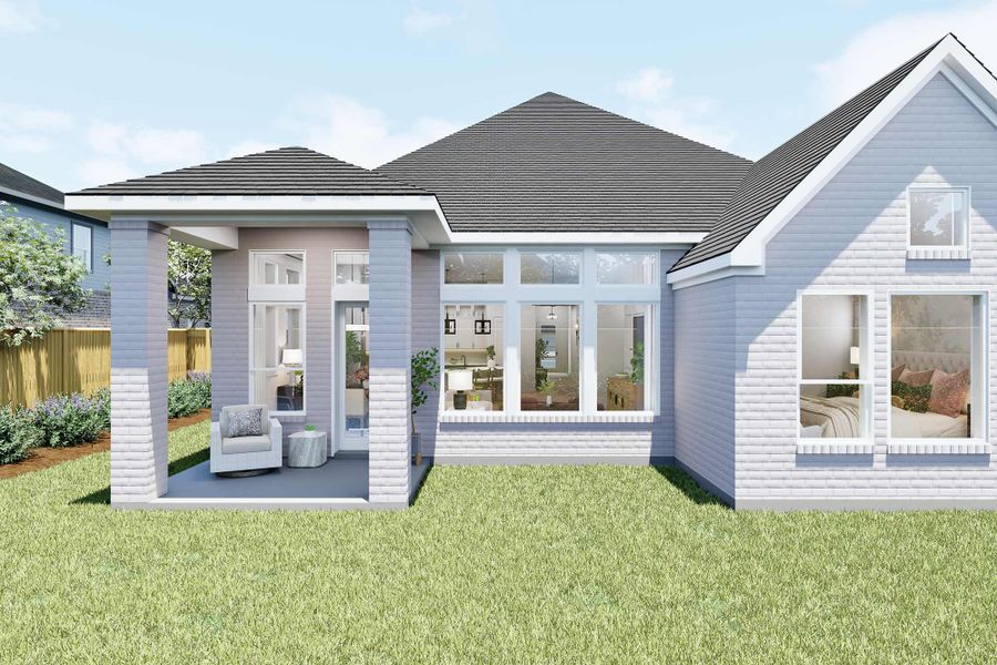Representative exterior details of a home built from the The Conan by David Weekley Homes in The Highlands Encore - Tranquil Collection, Porter (Image 3).