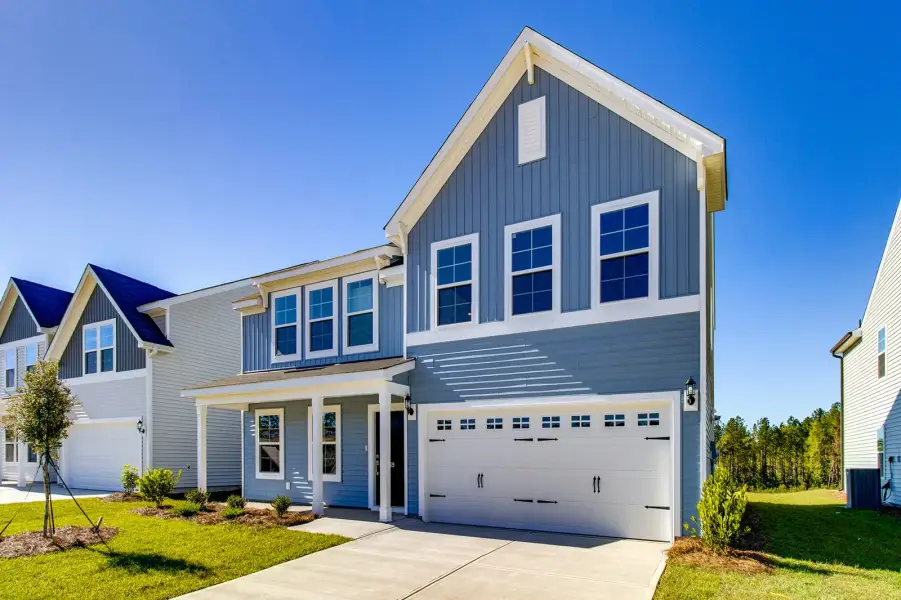 Front exterior of a new home in Ellington, Elgin, SC, highlighting curb appeal (Image 19).