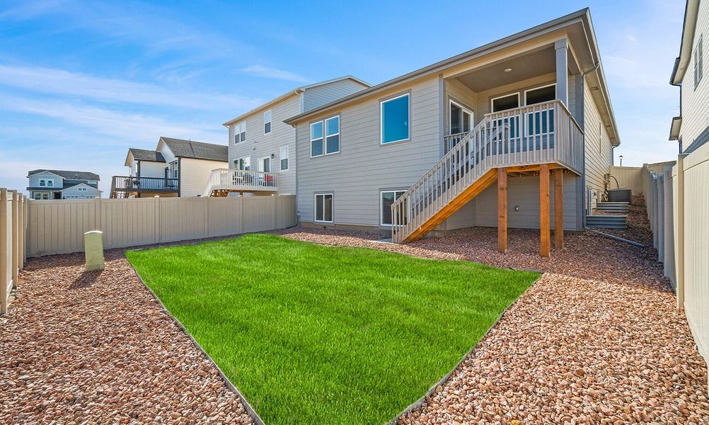 Exterior details and patio area of a home in Trails at Aspen Ridge-3, Colorado Springs (Image 28).