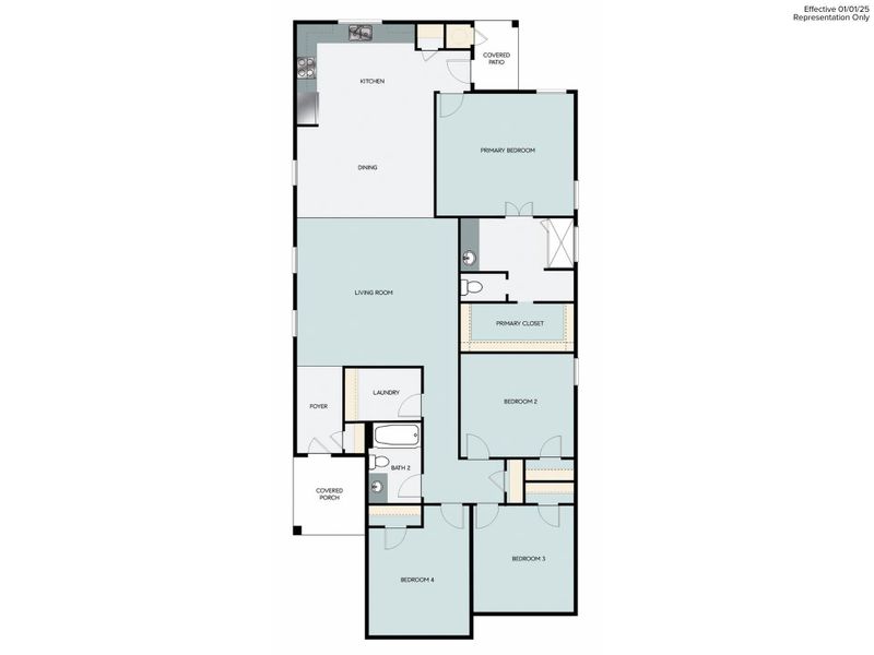 2D floor plan layout of this home in Casetta Ranch, Kyle, TX (Image 3). 2D floor plan layout of this home in Casetta Ranch, Kyle, TX (Image 3).