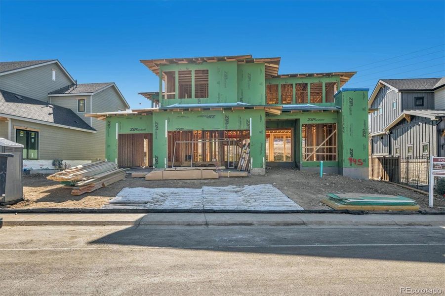 In-progress construction of a new home in , Louisville, CO (Image 22).