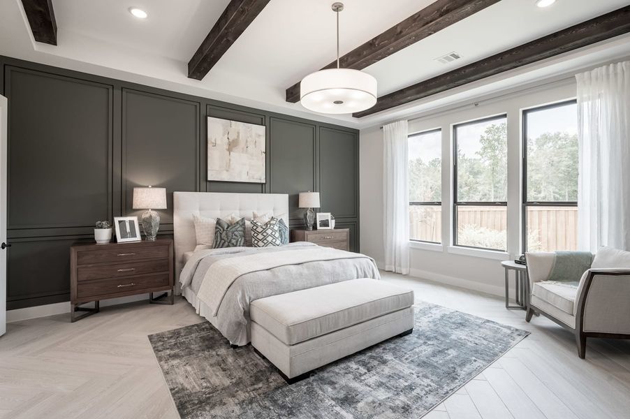 Representative furnished interior of a home built from the Carignan by Tri Pointe Homes in Woodson’s Reserve, Spring (Image 16).