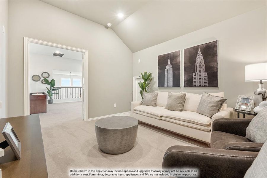 Furnished interior view inside a new home in Mosaic, Celina (Image 11). Furnished interior view inside a new home in Mosaic, Celina (Image 11).