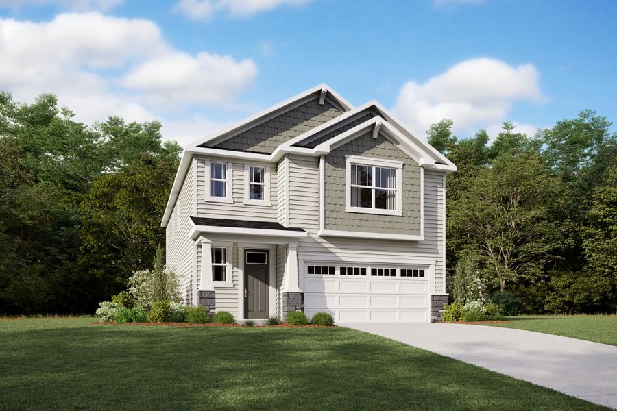 Representative exterior photo of a completed home built from the Palmer by Mattamy Homes in Magnolia Park, Garner, NC (Image 1). Representative exterior photo of a completed home built from the Palmer by Mattamy Homes in Magnolia Park, Garner, NC (Image 1).