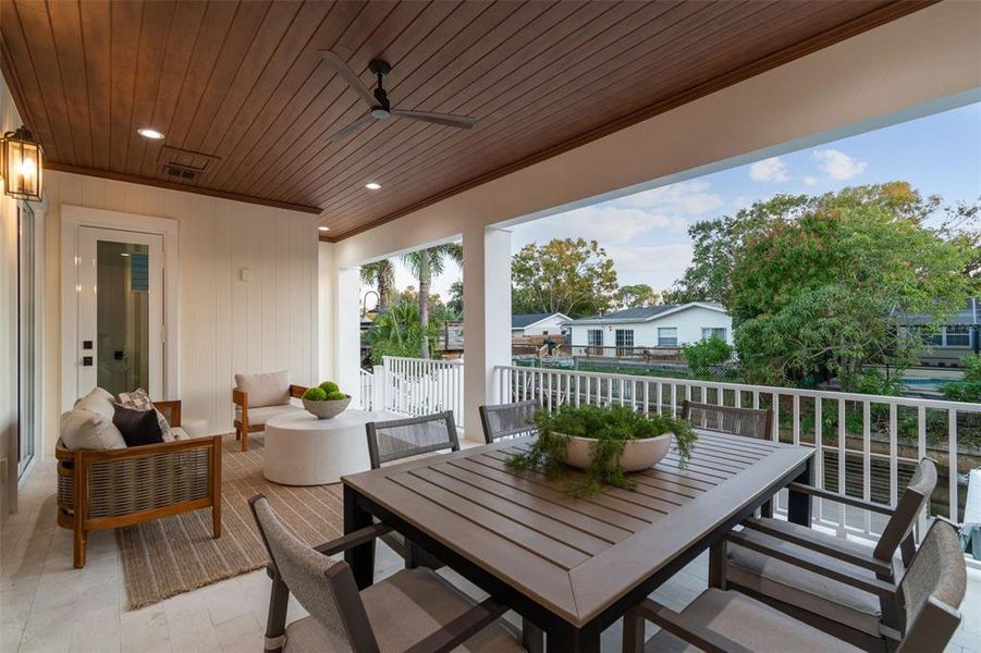 Exterior details and patio area of a home in , Tampa (Image 31).