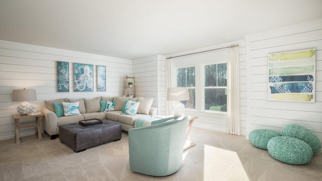 Furnished interior view inside a new home in Sweetgrass at Summers Corner: Arbor Collection, Summerville (Image 5).