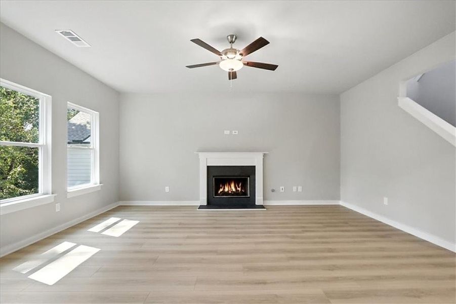 Spacious, unfurnished interior of a new home in Traditions of Braselton, Jefferson (Image 34).