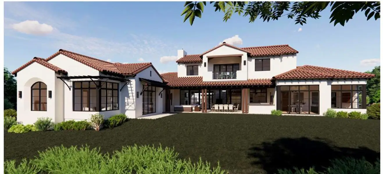 Rendering of Back Elevation of Home. Rendering of Back Elevation of Home.