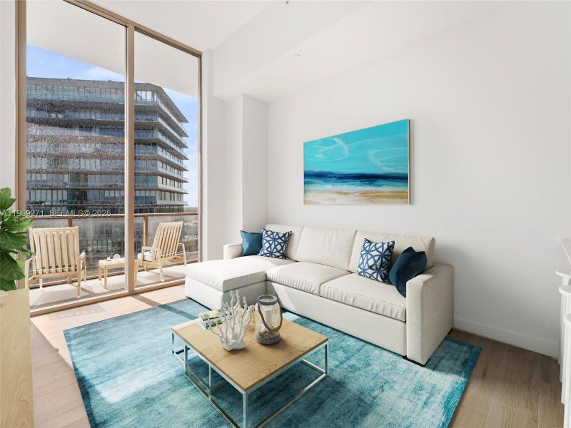 Furnished interior view inside a new home in Mr. C Residences, Miami (Image 6).