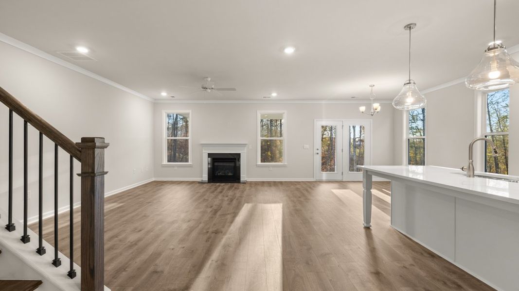 Furnished interior view inside a new home in Heritage Pointe, Senoia (Image 10).