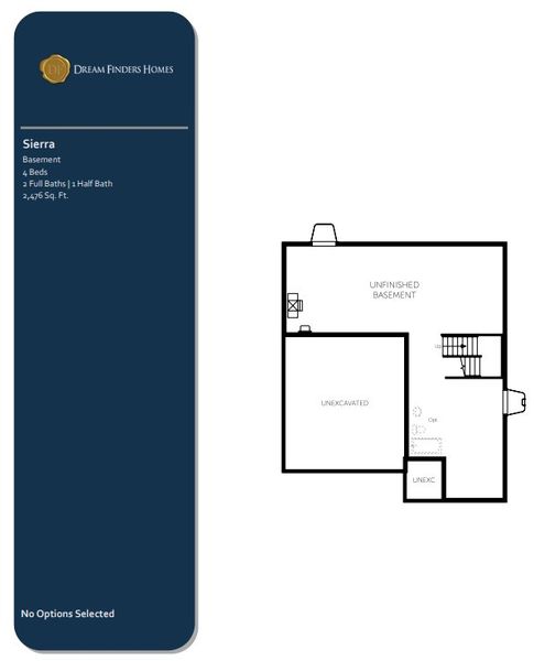 2D floor plan layout of this home in The Reserve at Looking Glass, Parker, CO (Image 4).