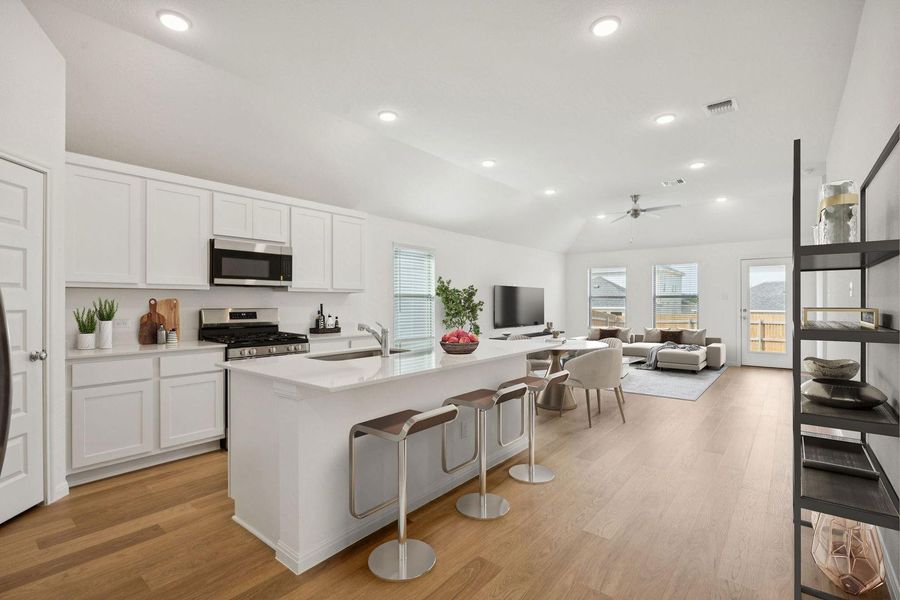 Furnished interior view inside a new home in Trinity Ranch, Elgin (Image 9). Furnished interior view inside a new home in Trinity Ranch, Elgin (Image 9).