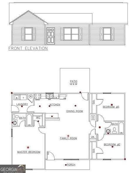 2D floor plan layout of this home in , Buchanan, GA (Image 3).