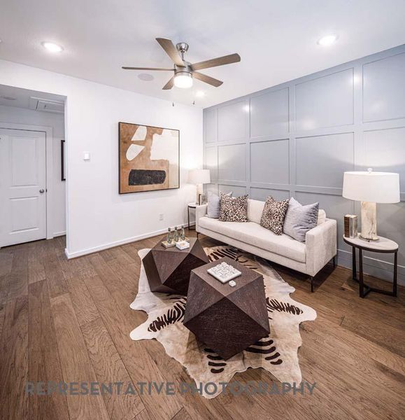 Furnished interior view inside a new home in Bridgeland Central, Cypress (Image 13). Furnished interior view inside a new home in Bridgeland Central, Cypress (Image 13).